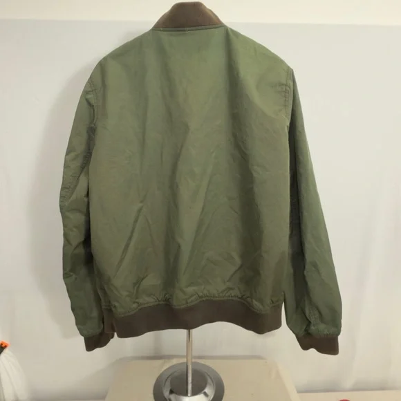 J.Crew Wallace & Barnes Bomber Flight Jacket- Olive Green- Men’s Large - Picture 5 of 5